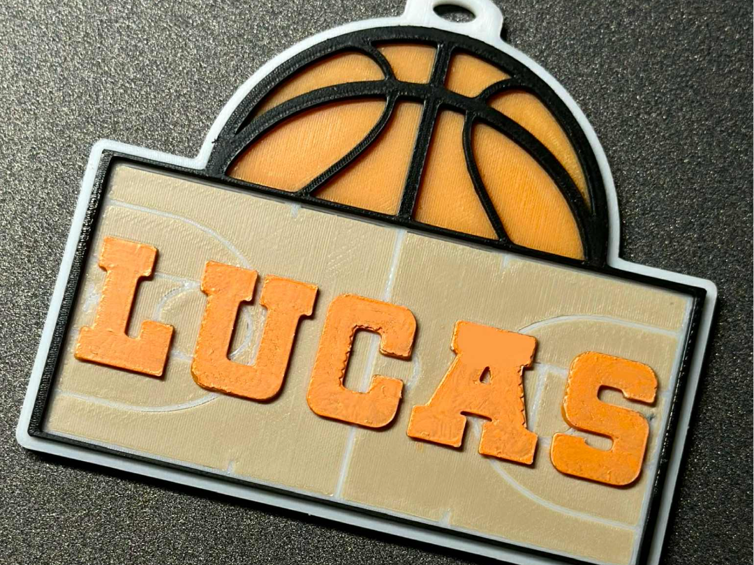 Basketball Nameplate Keychain