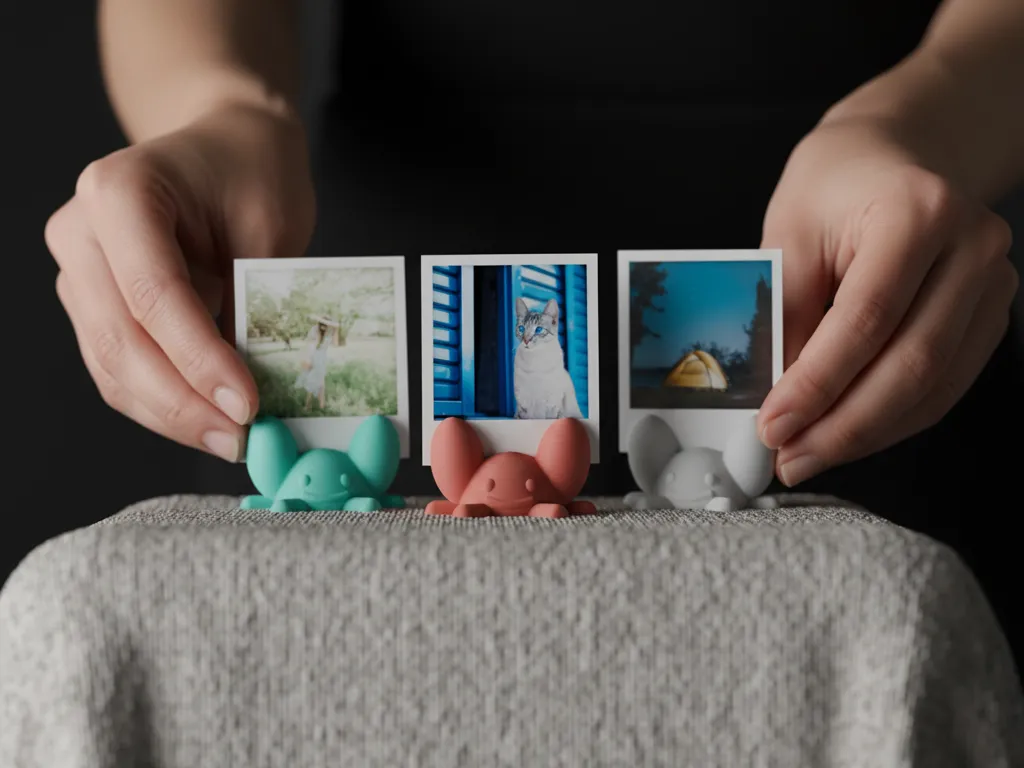 Cute Kawaii themed Crab Photo Holder. polaroid.