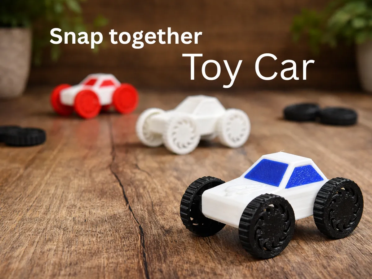 DIY Toy Car, Snap-Fit Model for Kids