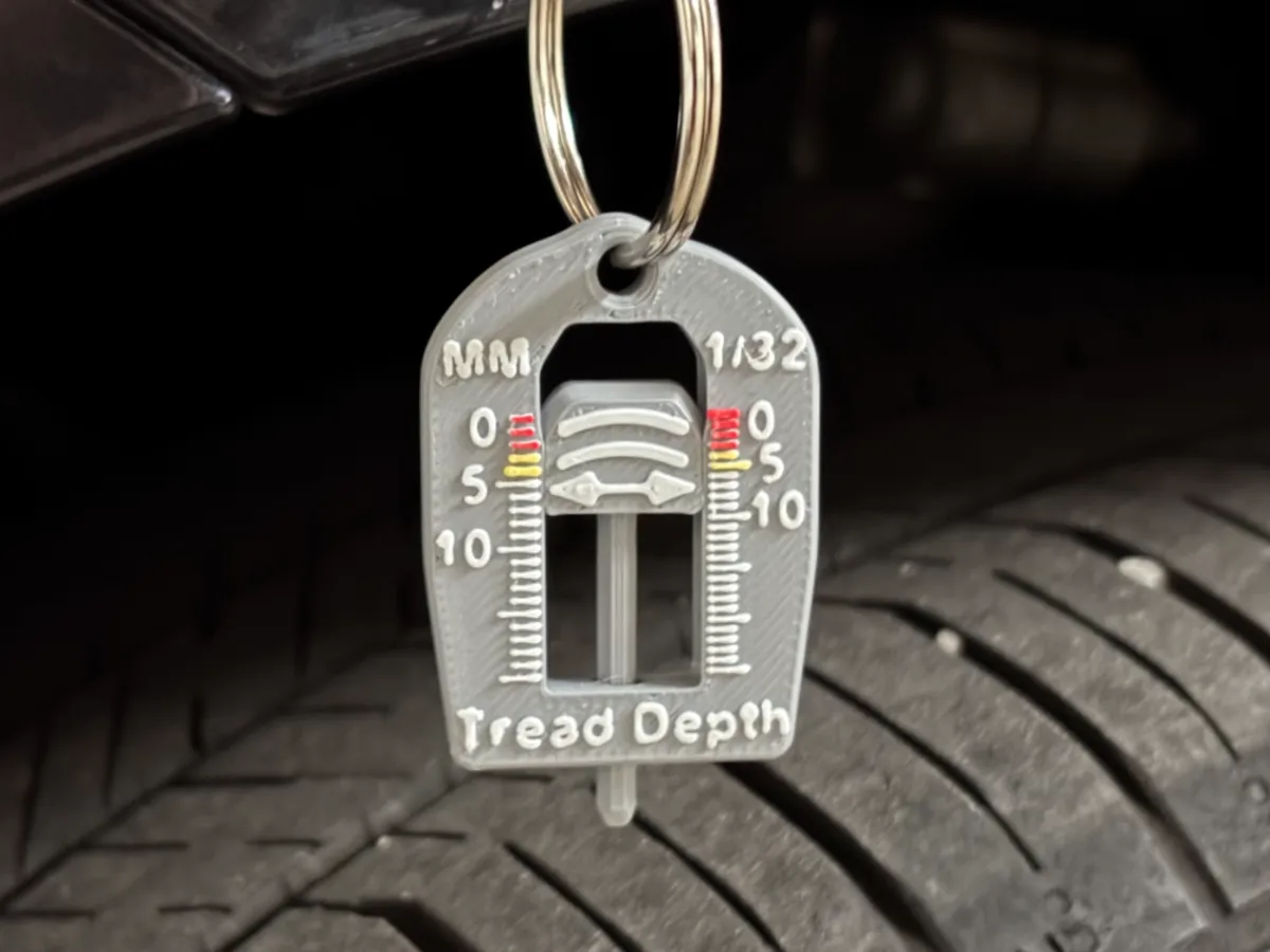 Tire Tread Depth Gauge (Metric + Imperial)