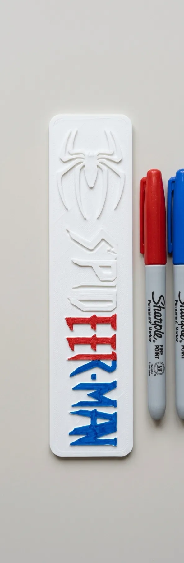 Spiderman bookmark - multicolor and single color, photo 2 of 4 - Spiderman bookmark - multicolor and single color Desk & Office