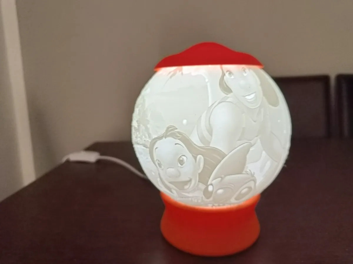 Lilo & Stitch Lithophane Night Light Lamp, photo 3 of 4 - Lilo & Stitch Lithophane Night Light Lamp Home Decor Items