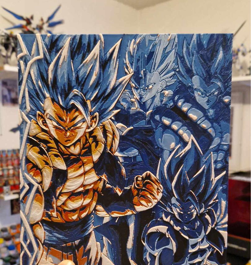 Dragon Ball - Gogeta Blue Hueforge (2) - Anime Photo Art, in stock in India