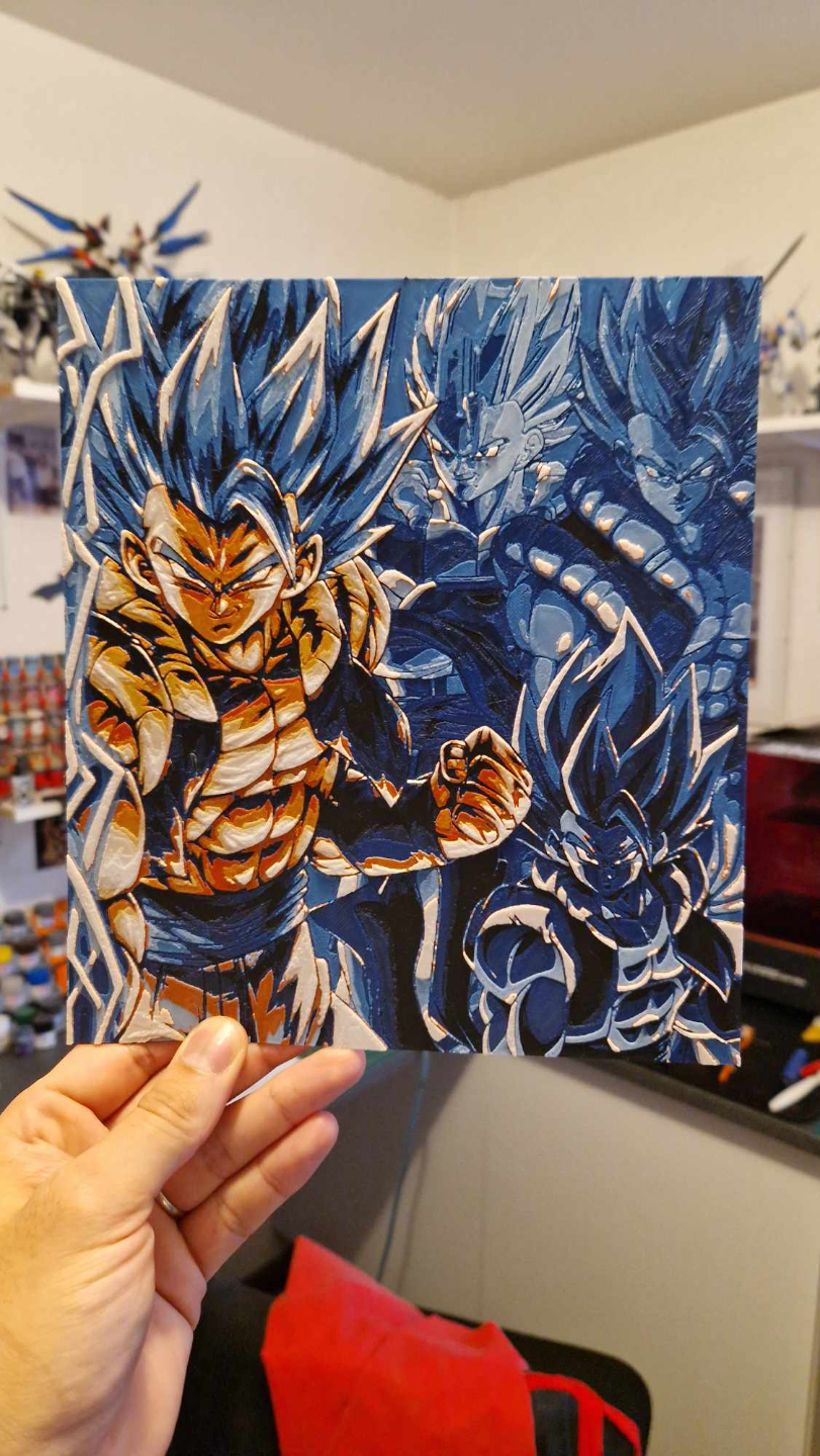 Dragon Ball - Gogeta Blue Hueforge (2), photo 2 of 4 - Dragon Ball - Gogeta Blue Hueforge (2) Home Decor Items