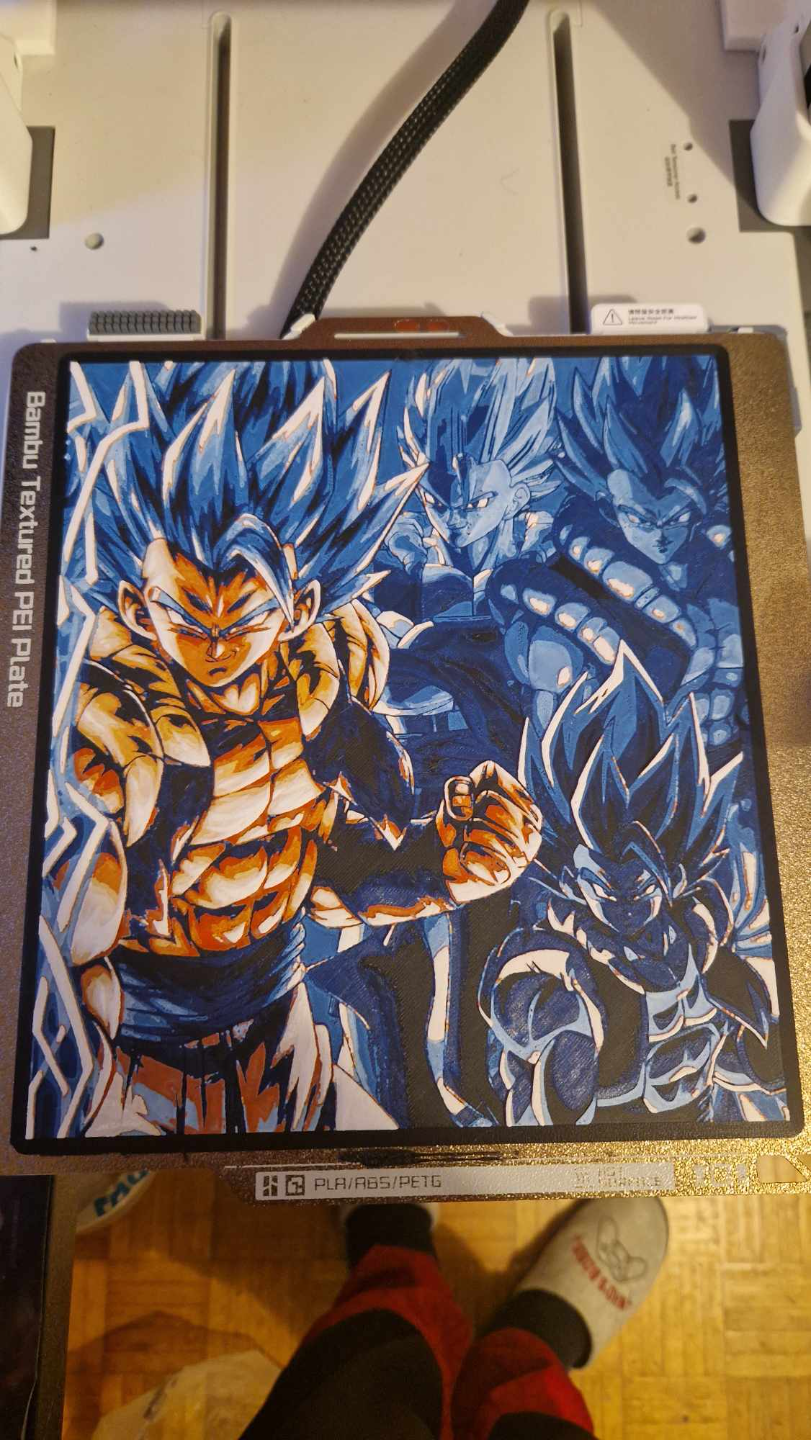 Dragon Ball - Gogeta Blue Hueforge (2), photo 3 of 4 - Dragon Ball - Gogeta Blue Hueforge (2) Home Decor Items