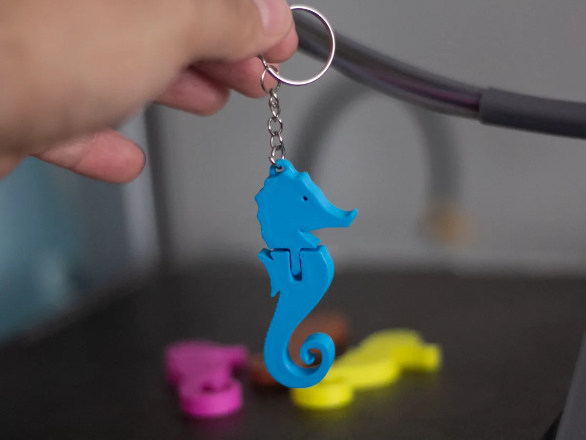 Flexi seahorse Keychain Articulated - 2D Art, in stock in India