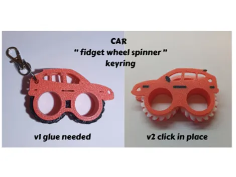CAR WHEEL SPINNER TOY - FIDGET KEYRING - KEYCHAIN - Gadgets, in stock in India