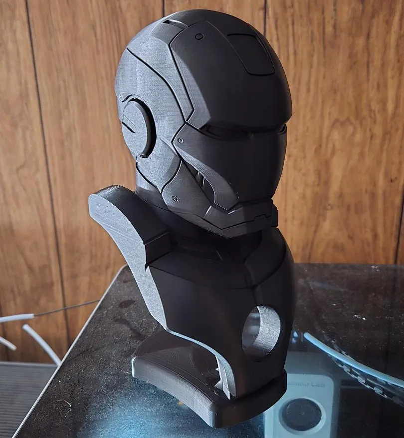 IRON MAN BUST WITH IMPROVED BASE