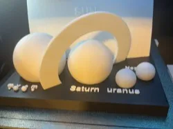 Scale model of solar system with labels - Physics & Astronomy, in stock in India