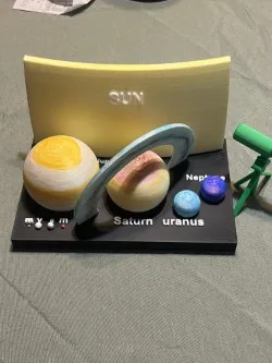 Scale model of solar system with labels, photo 2 of 2 - Scale model of solar system with labels Education