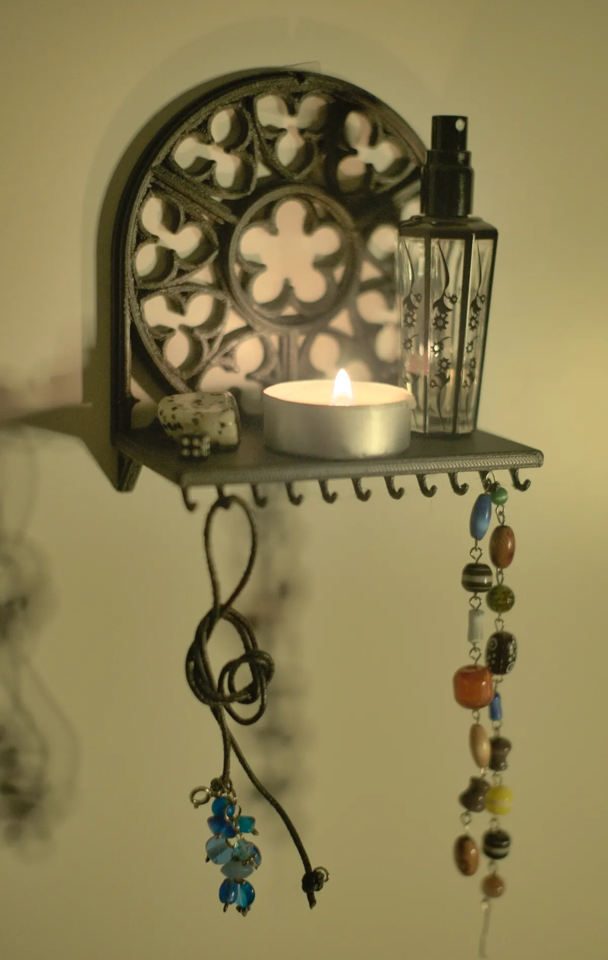 Gothic Window Shelf with Jewelry Hanger, photo 3 of 4 - Gothic Window Shelf with Jewelry Hanger Storage & Organisation