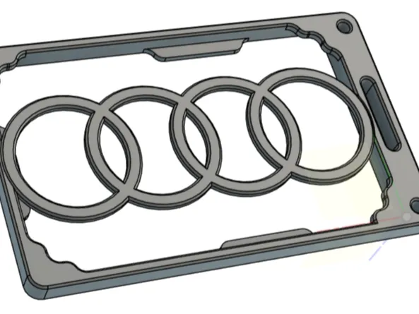 ID card holder for 2 card Audi logo
