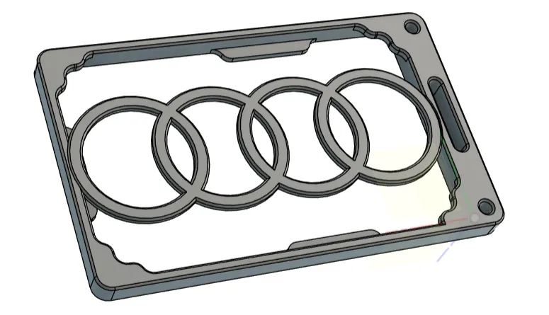 ID card holder for 2 card Audi logo, photo 3 of 3 - ID card holder for 2 card Audi logo Desk & Office