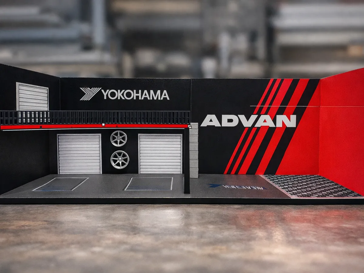 Advan Garage for 1:64 scale car - UPGRADE