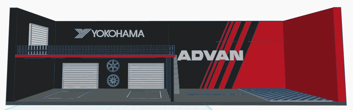 Advan Garage for 1:64 scale car - UPGRADE, photo 3 of 4 - Advan Garage for 1:64 scale car - UPGRADE Tools & Workshop