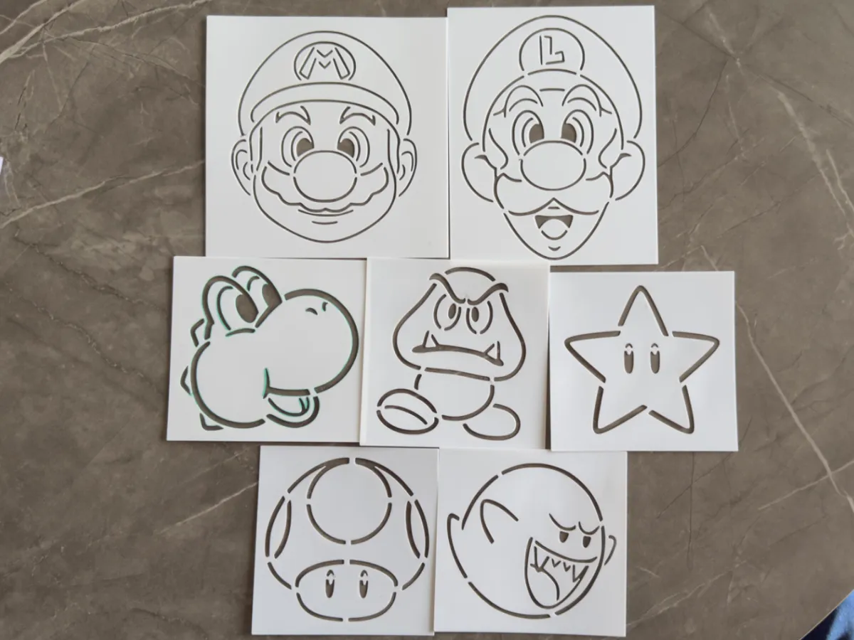 Super Mario Themed Stencils