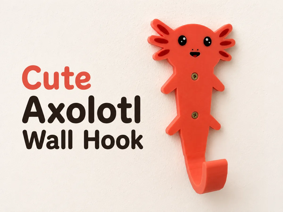Cute Axolotl Wall Hook | Kawaii Animal Wall Decor - Decor, in stock in India