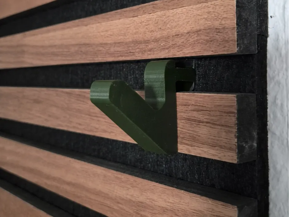 Acoustic Slat Wall Hook, 13 mm - Minimal & Modern Hooks, in stock