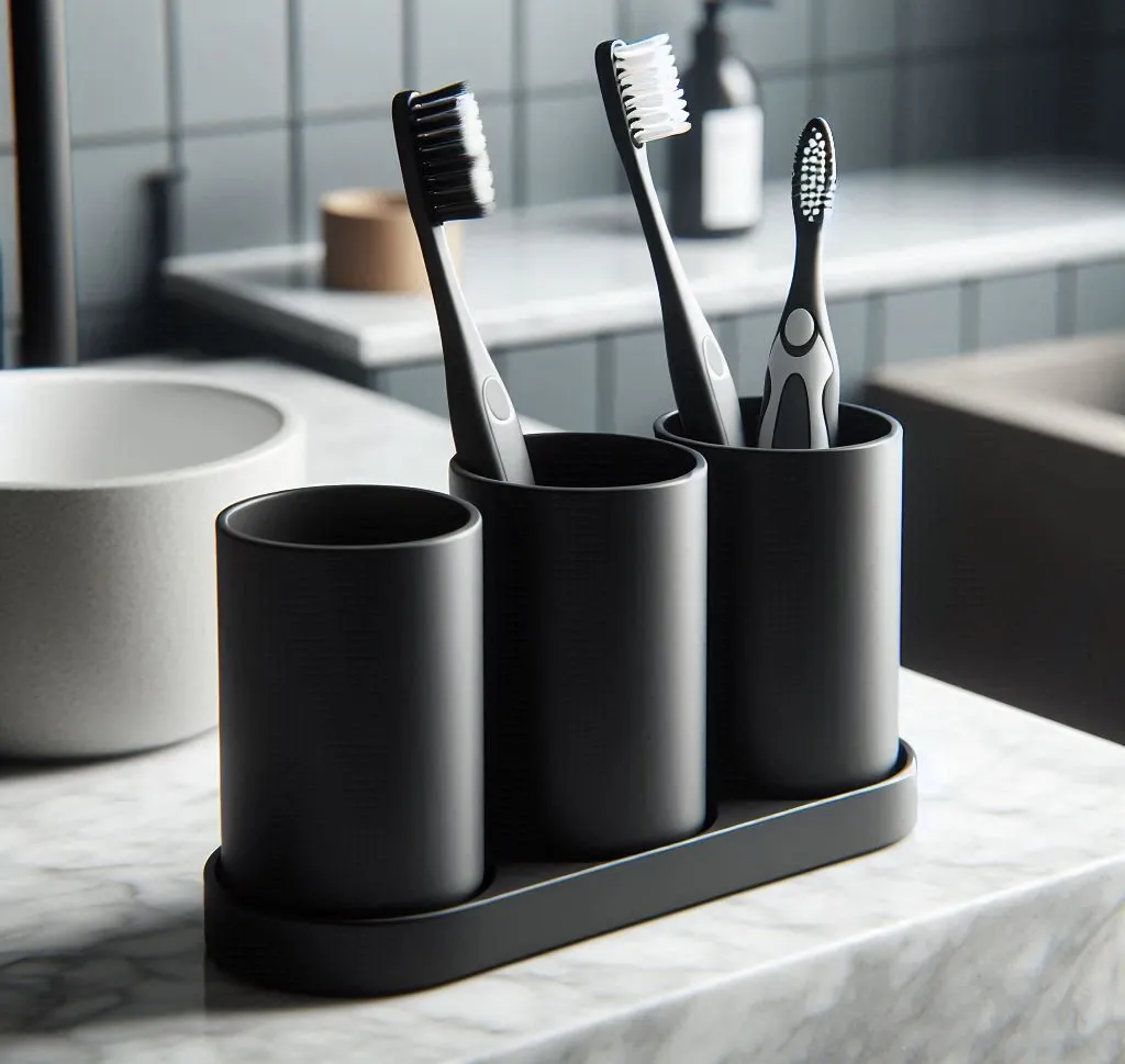 Design Toothbrush Holder Set with 3 Cups