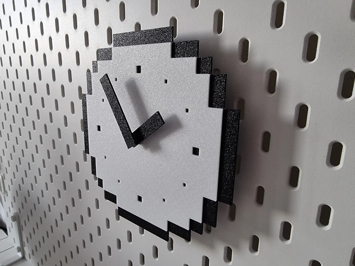 Pixel Style Wall Clock, photo 2 of 4 - Pixel Style Wall Clock Home Decor Items