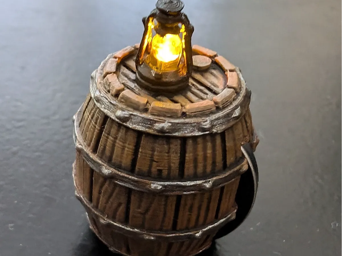 Barrel with 3mm LED using 2032 battery - Tealight Holders, in stock in India