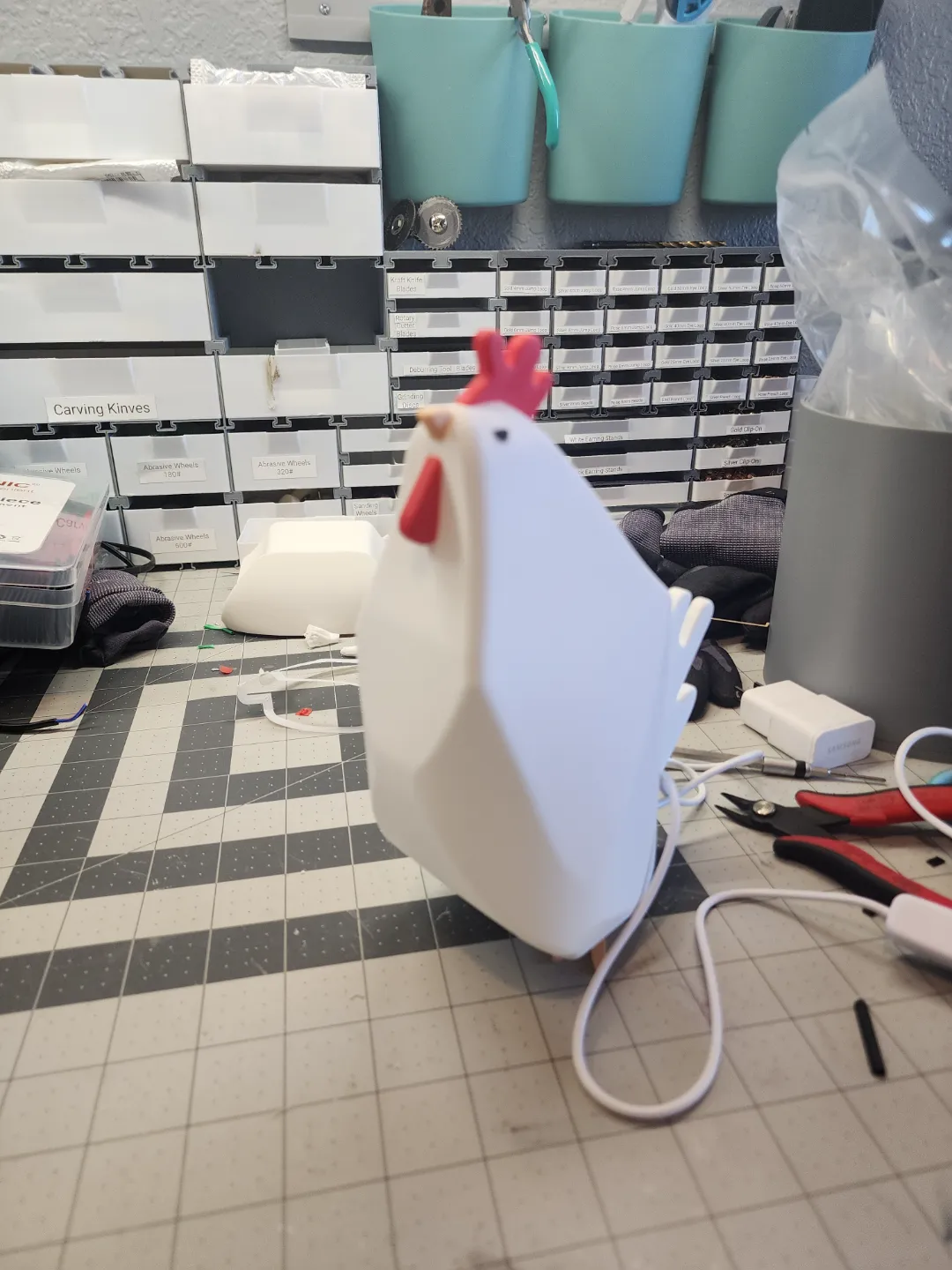 USB Chicken Lamp with Legs, photo 2 of 4 - USB Chicken Lamp with Legs Lamps & Lighting
