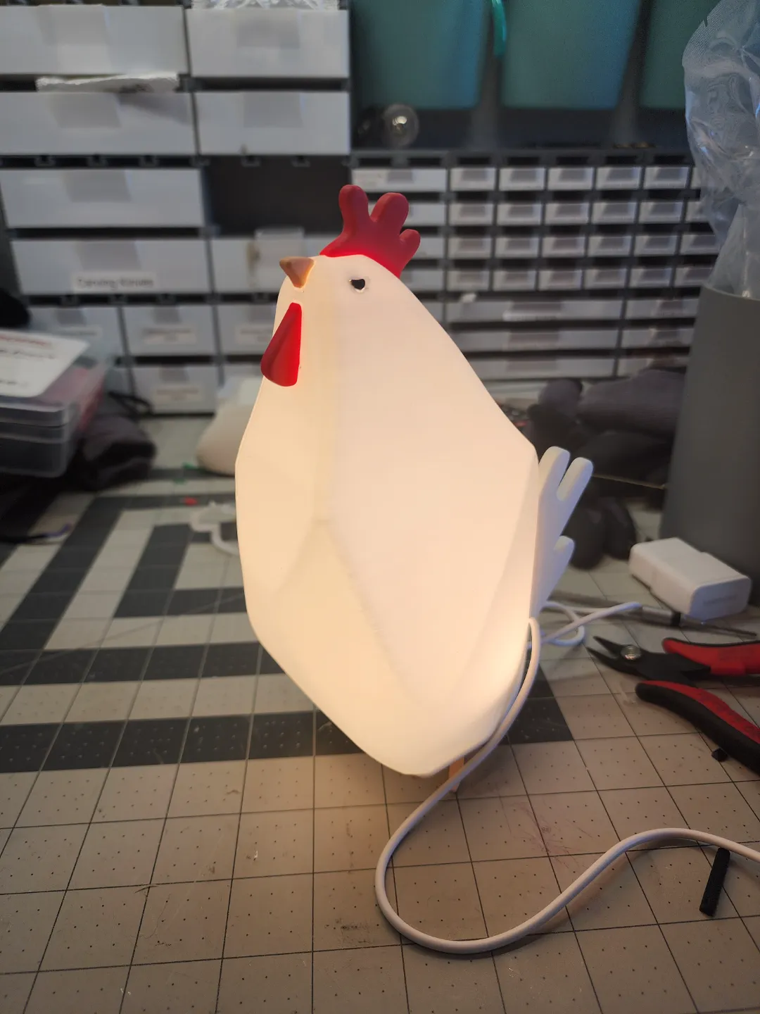 USB Chicken Lamp with Legs, photo 3 of 4 - USB Chicken Lamp with Legs Lamps & Lighting