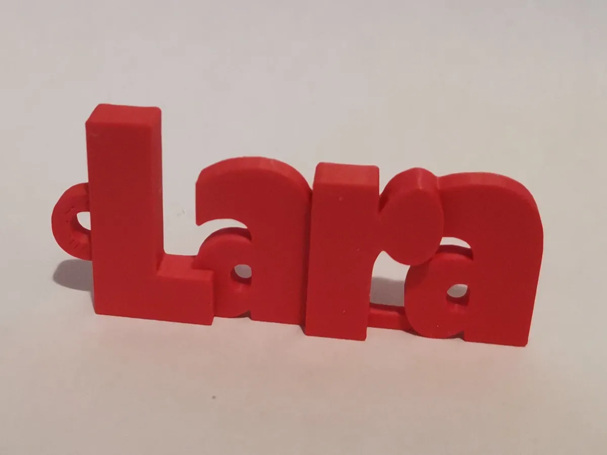 Lara Keychain Name Tag, photo 2 of 2 - Lara Keychain Name Tag Keychains