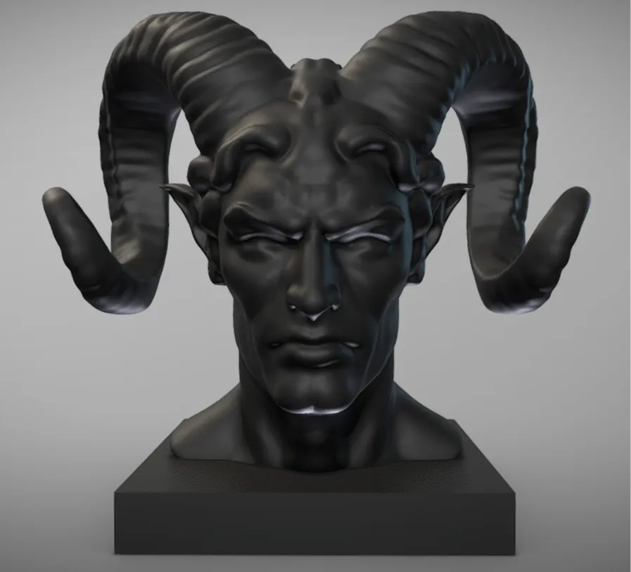 Satan Bust - Sculptures, in stock in India