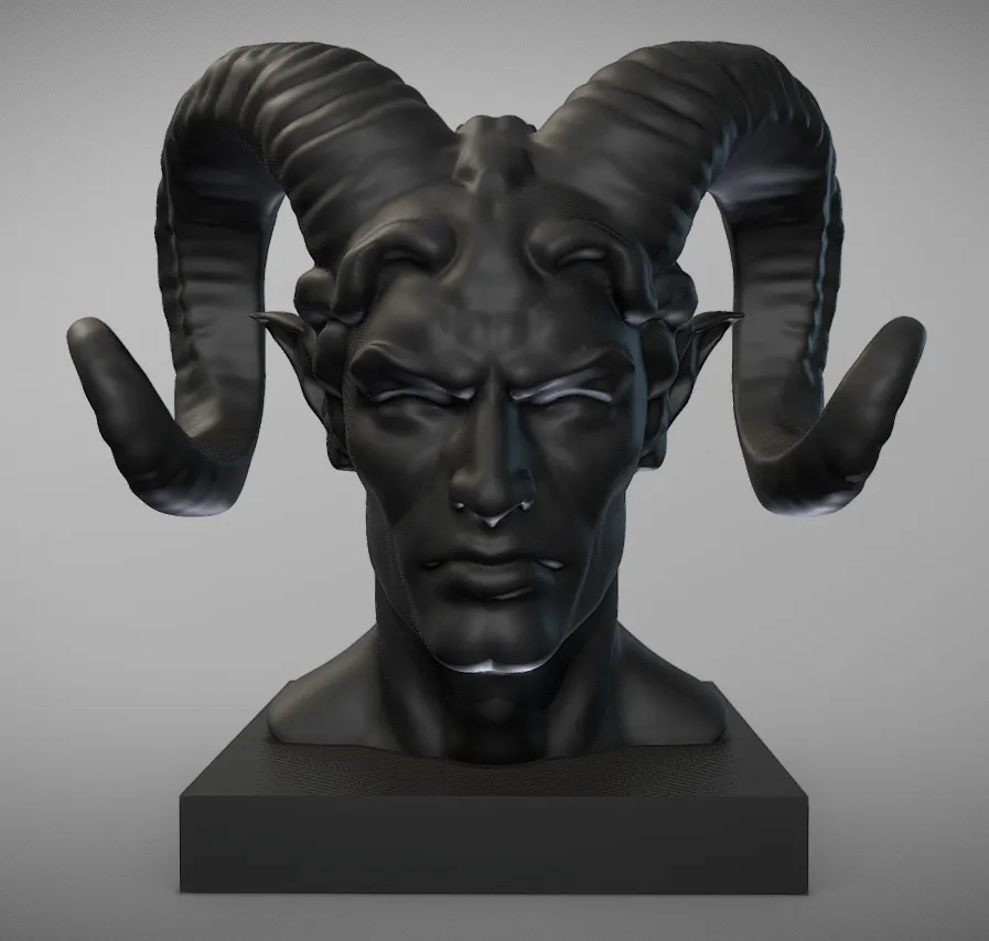 Satan Bust, photo 2 of 4 - Satan Bust Art