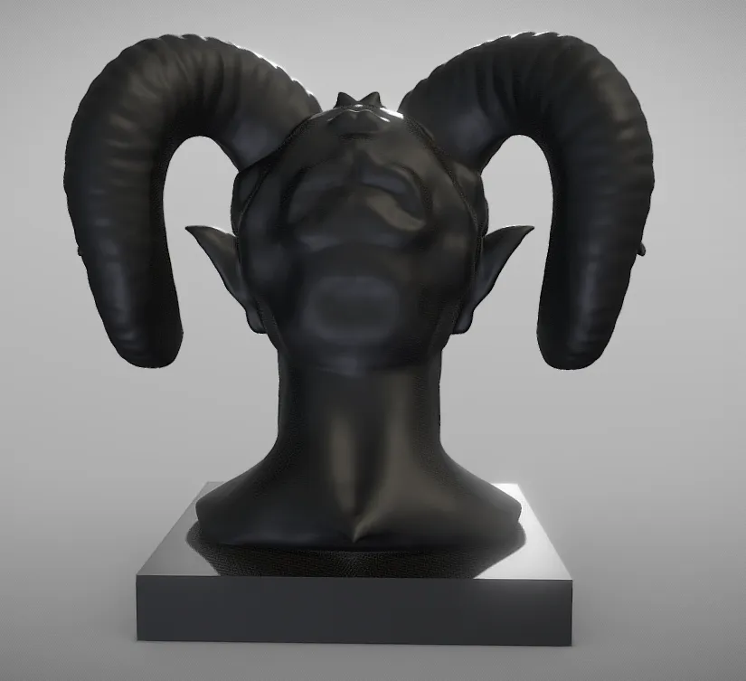 Satan Bust, photo 4 of 4 - Satan Bust Art