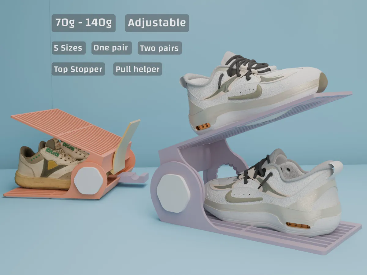 Lightweight Adjustable Pull Shoe Rack 73g!
