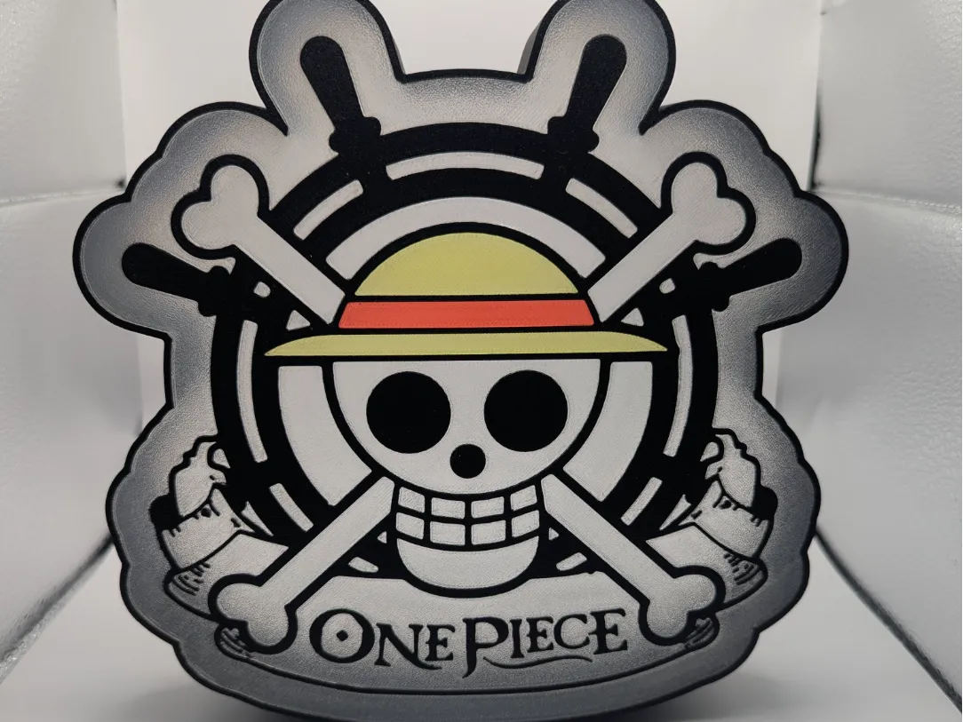 One Piece Jolly Roger Skull on Ships Wheel
