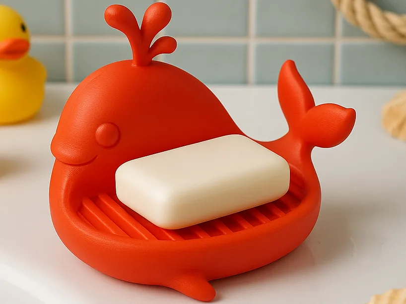 Whale Soap Dish, Cute Bathroom Organizer