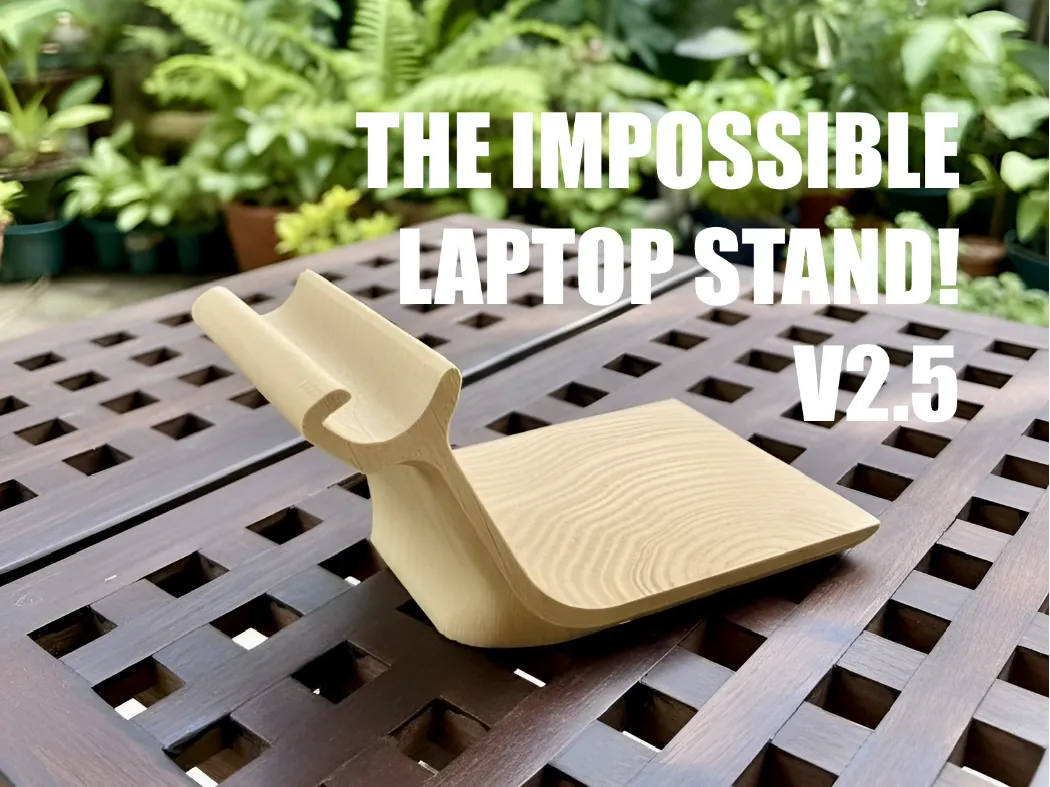 The Impossible Laptop Stand v2.5 [Woodgrain]