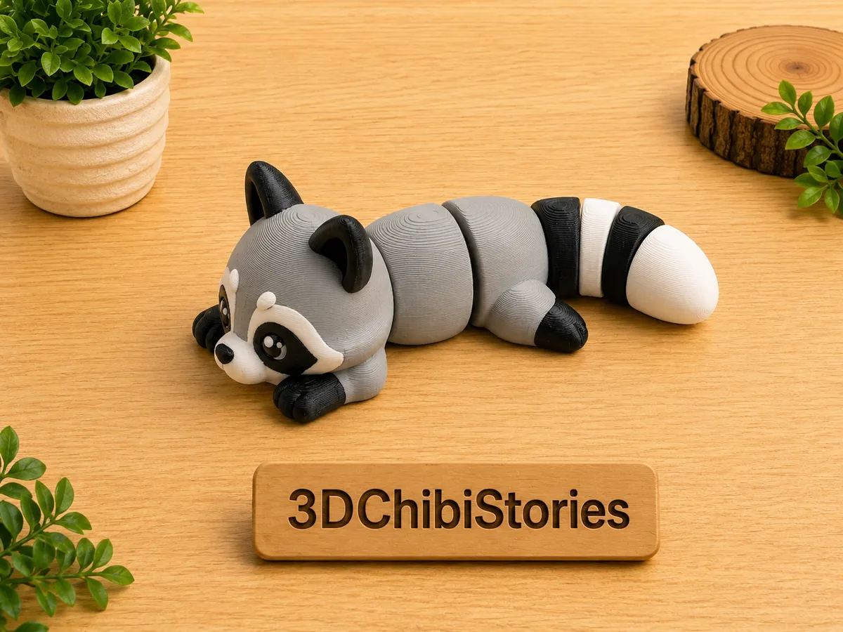 Cute Raccoon Flexi | Single Color - Creatures, in stock in India