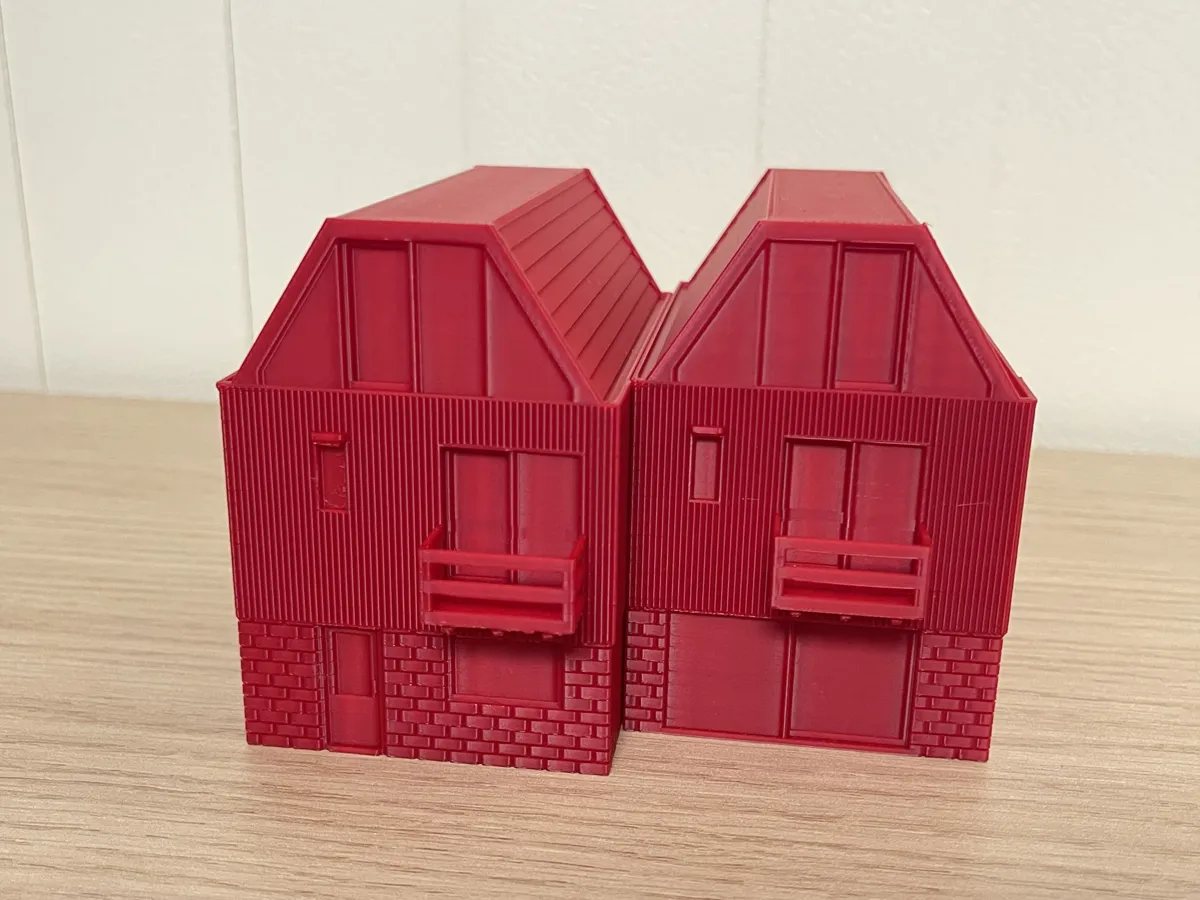 Row House / Townhouse for Model Railway & Diorama, photo 3 of 4 - Row House / Townhouse for Model Railway & Diorama Miniatures