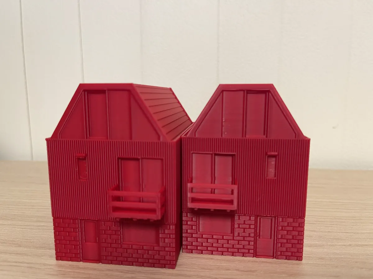 Row House / Townhouse for Model Railway & Diorama, photo 4 of 4 - Row House / Townhouse for Model Railway & Diorama Miniatures