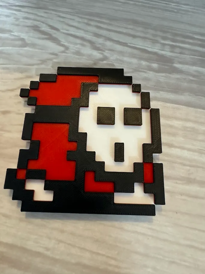Shy Guy Pixel Art Wall Piece