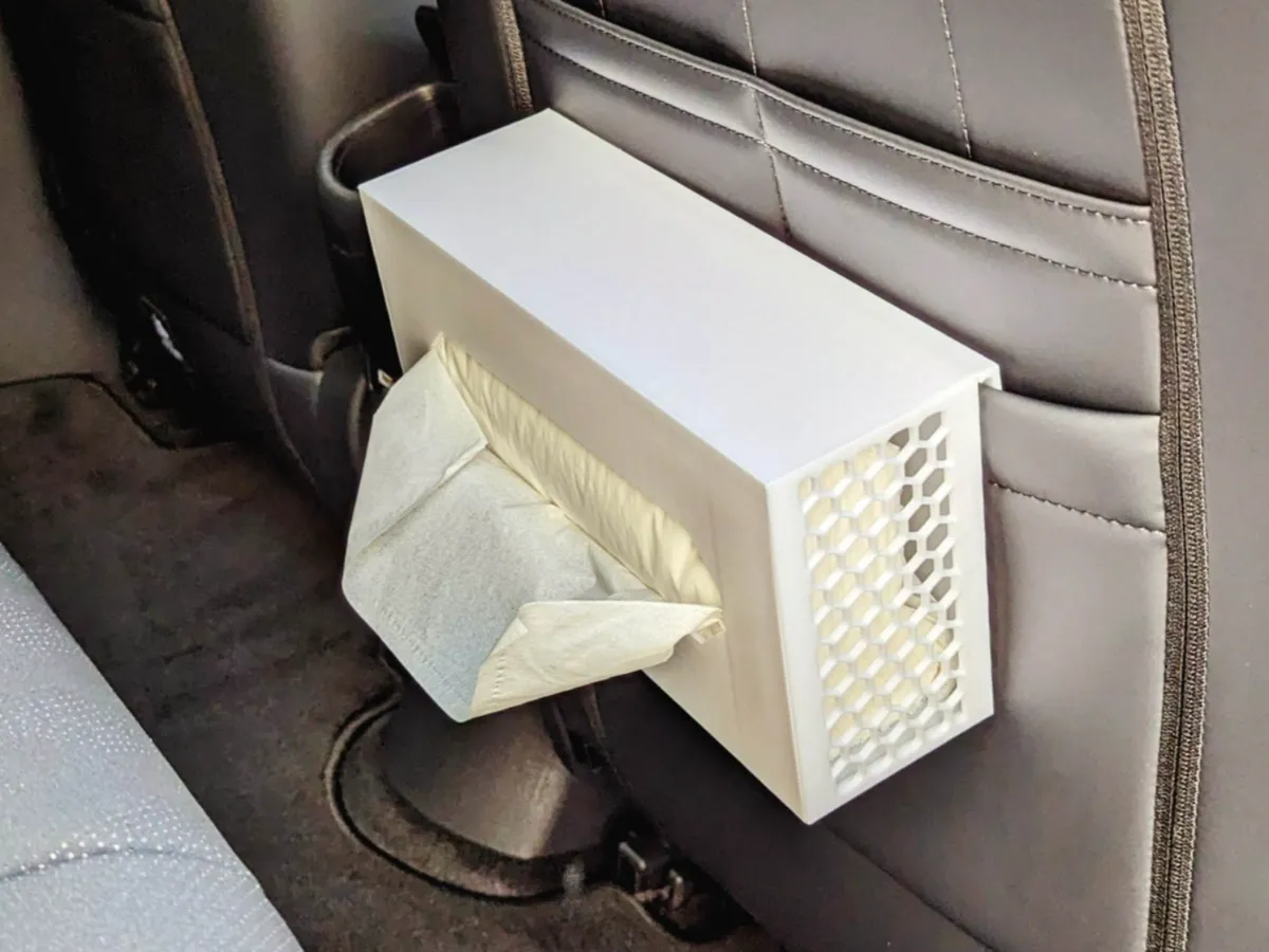 Car backseat pocket tissue box