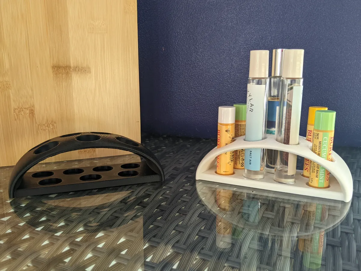 Curved Rollerball Perfume & Chapstick Stand
