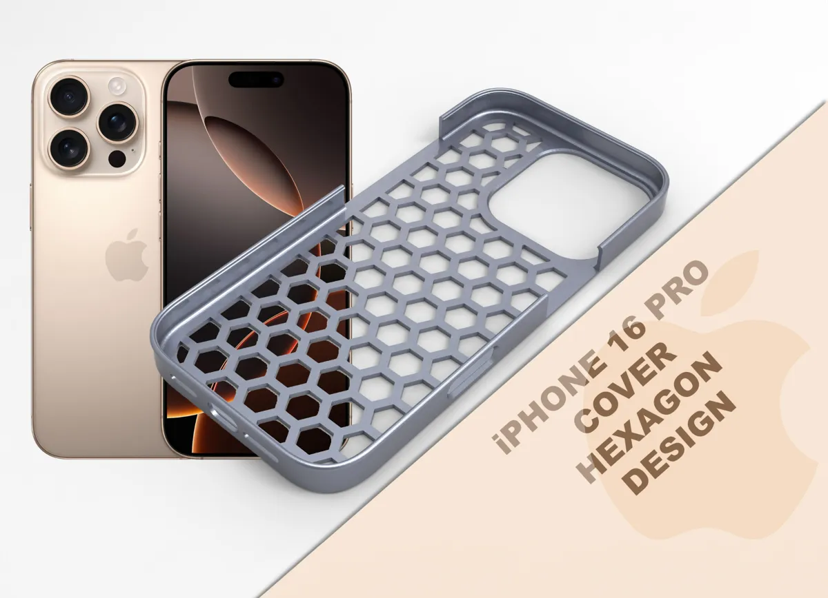 iPhone 16 Pro Hexagon Case, photo 2 of 4 - iPhone 16 Pro Hexagon Case Fashion