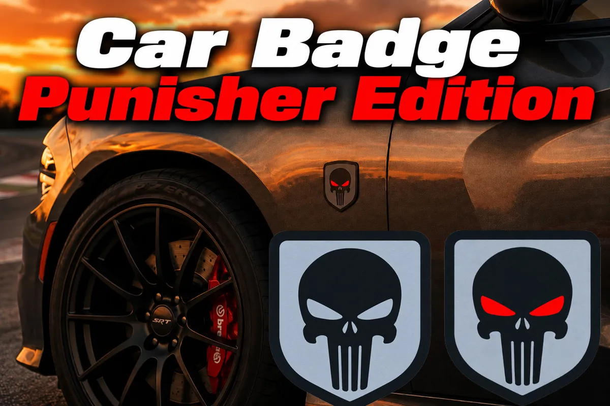 Punisher Car Badge Emblem, photo 3 of 3 - Punisher Car Badge Emblem Art