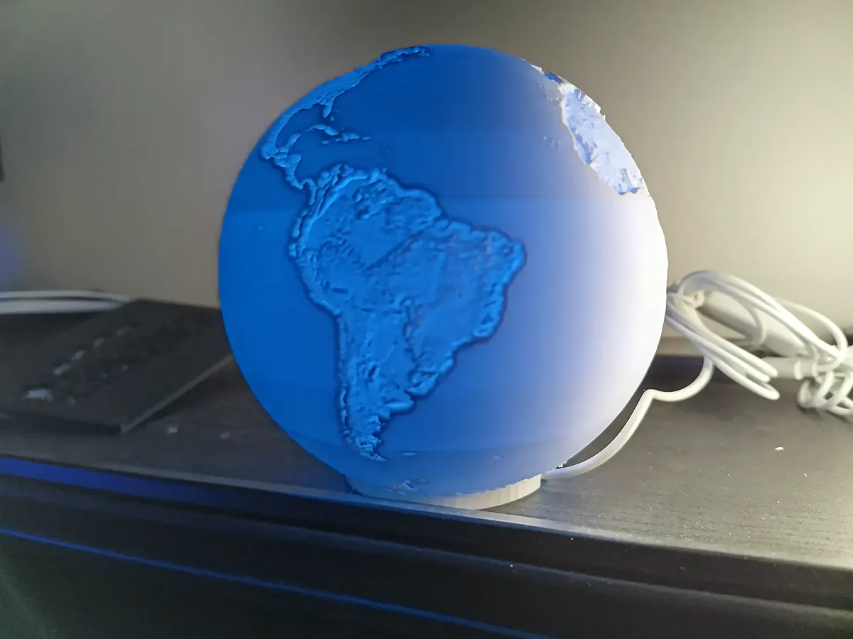 Globe Lithophane Lamps (Earth)