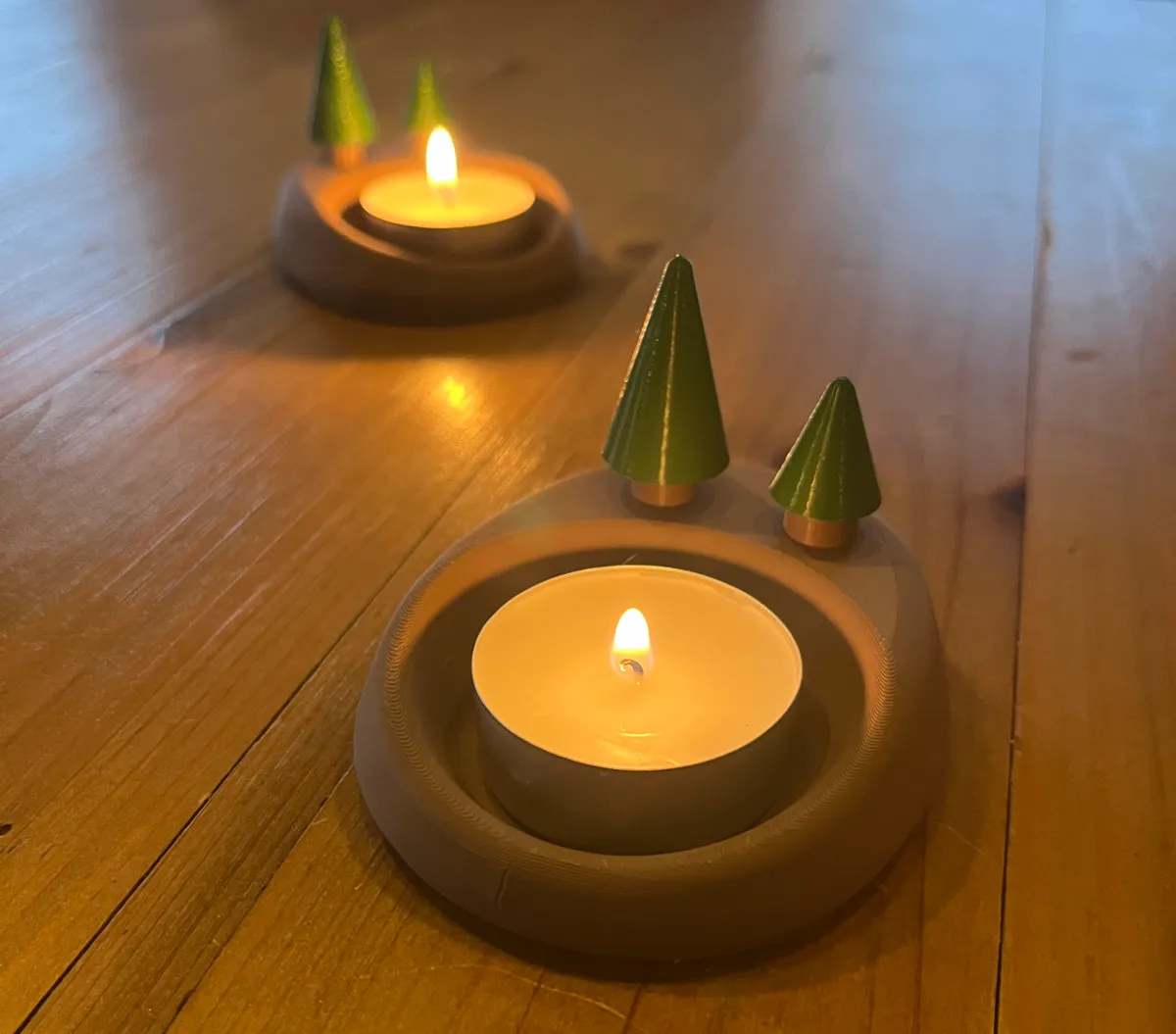 Tea Light Holder - Forest Mountain - Tealight Holders, in stock in India
