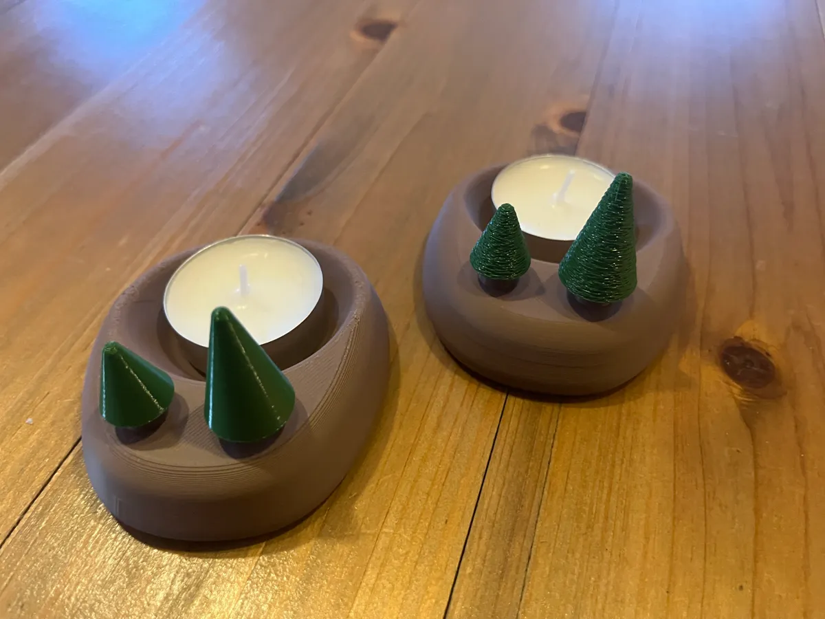 Tea Light Holder - Forest Mountain, photo 3 of 4 - Tea Light Holder - Forest Mountain Home Decor Items