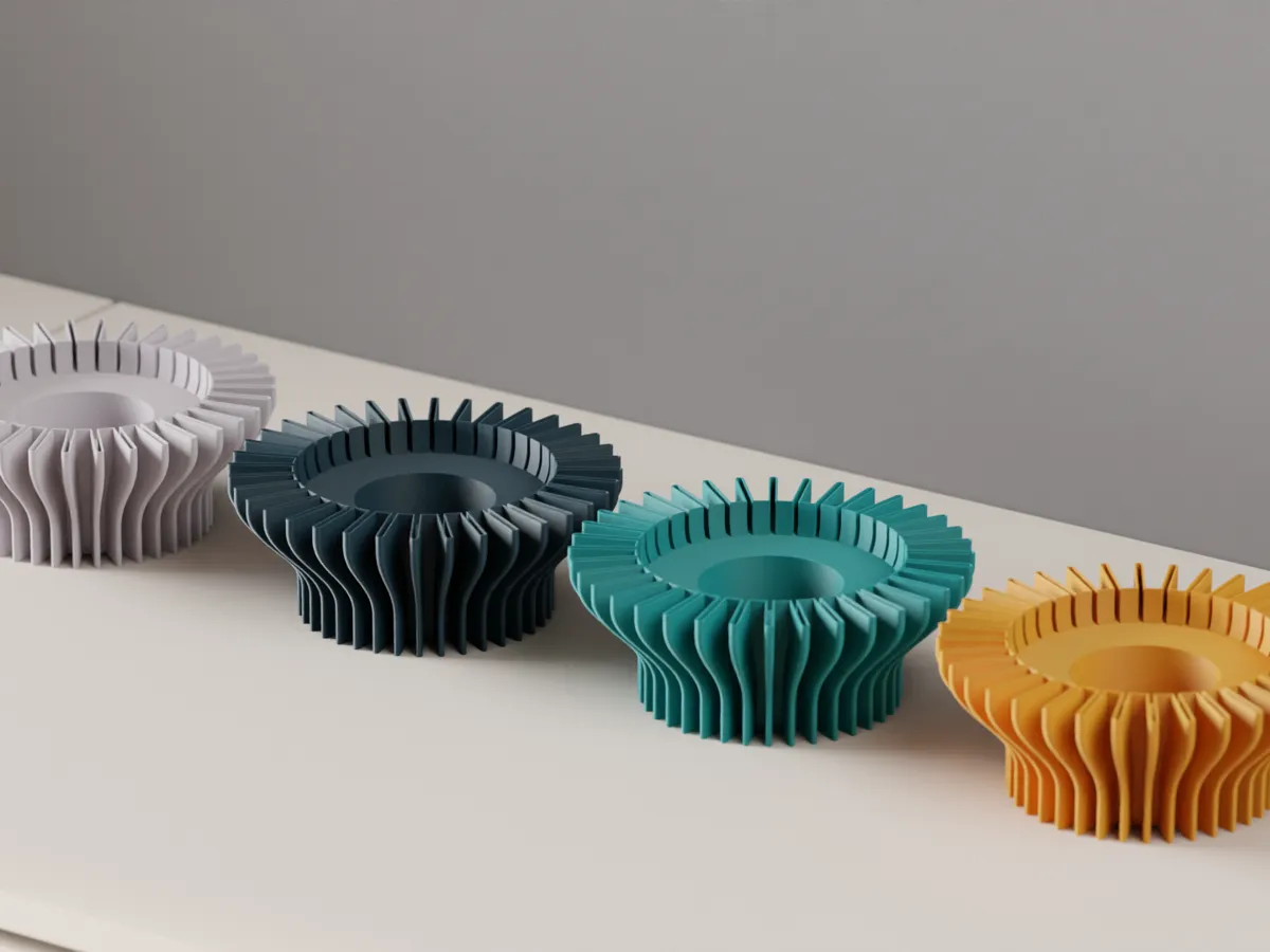LED Candle Holder. Modern Finned Tealight lamp - Decor, in stock in India