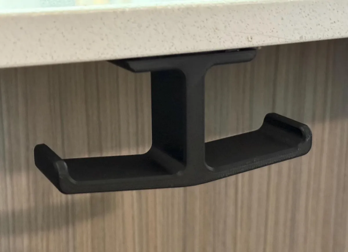 Double Headset Hanger for Desk, Anchor Shaped - Office, in stock in India