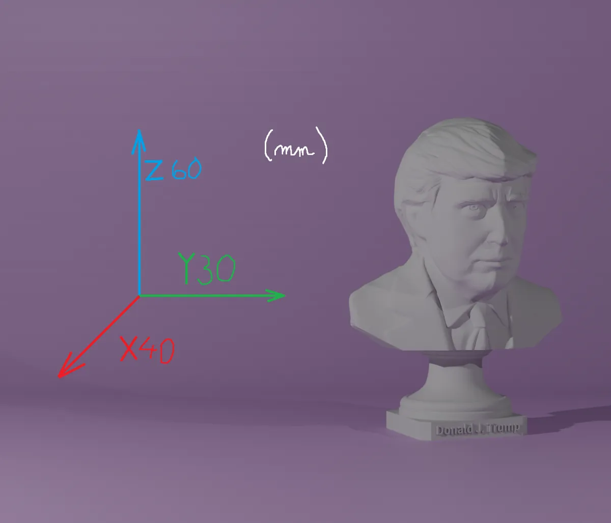 (RESIZED!) Donald J. Trump bust (decoration size), photo 2 of 2 - (RESIZED!) Donald J. Trump bust (decoration size) Figurines & Collectibles