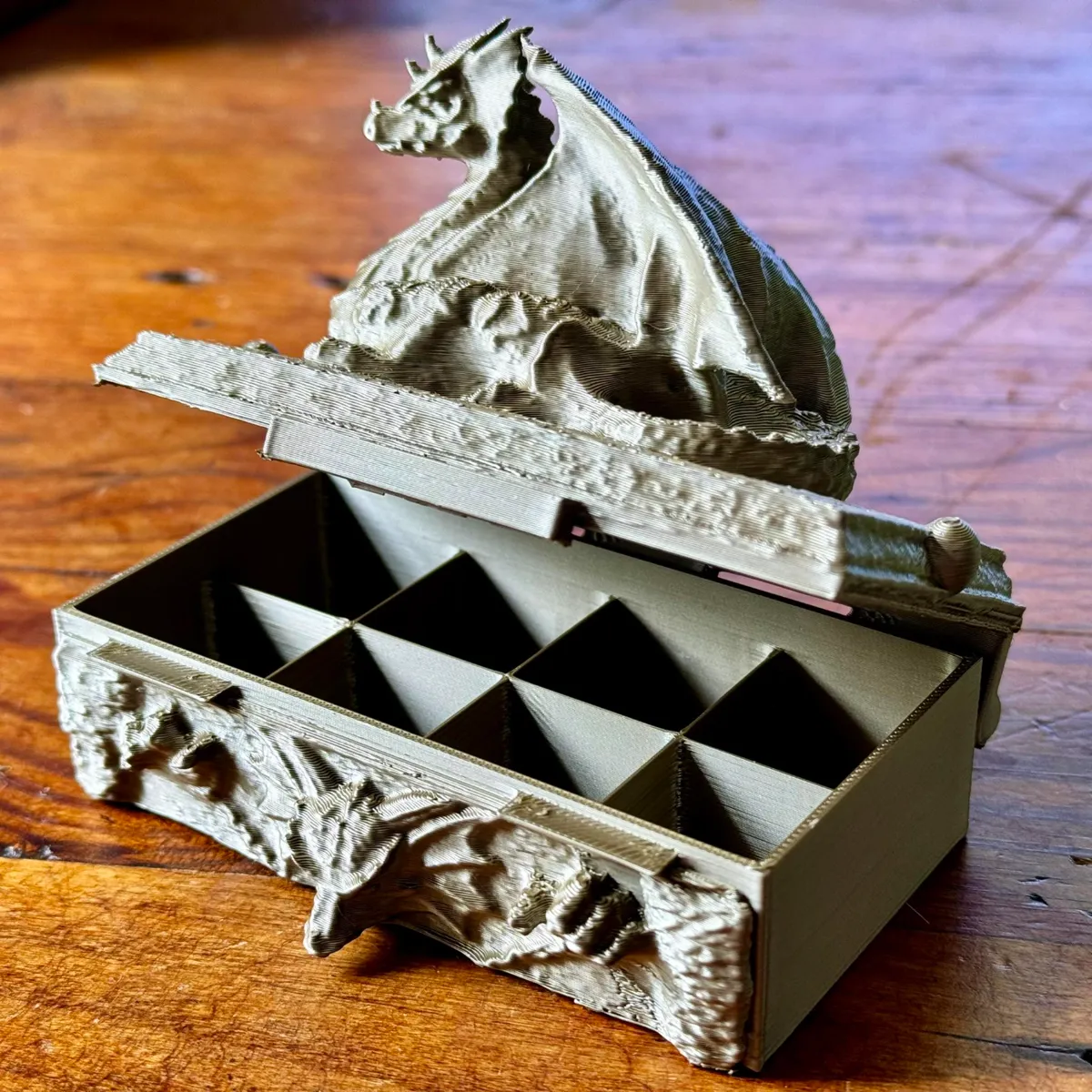 Dragon Dice Box with Hinge and Latch